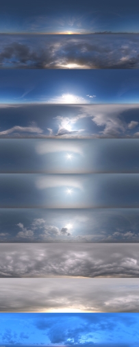 全景天空HDR素材合集 HDRi panoramic sky footage