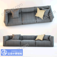 现代时尚三人沙发3Dmax模型