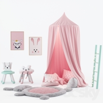 儿童用品玩具抱枕小兔地毯海星猫咪兔子画楼梯