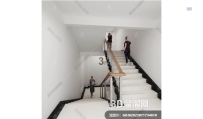 现代 楼梯 扶手楼梯3D模型 GIH62023871734610