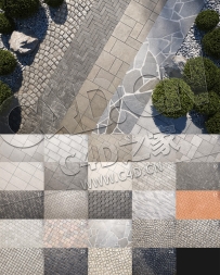 20组人行道地面地砖路面贴图素材 VizPeople – Pavement Textures V1